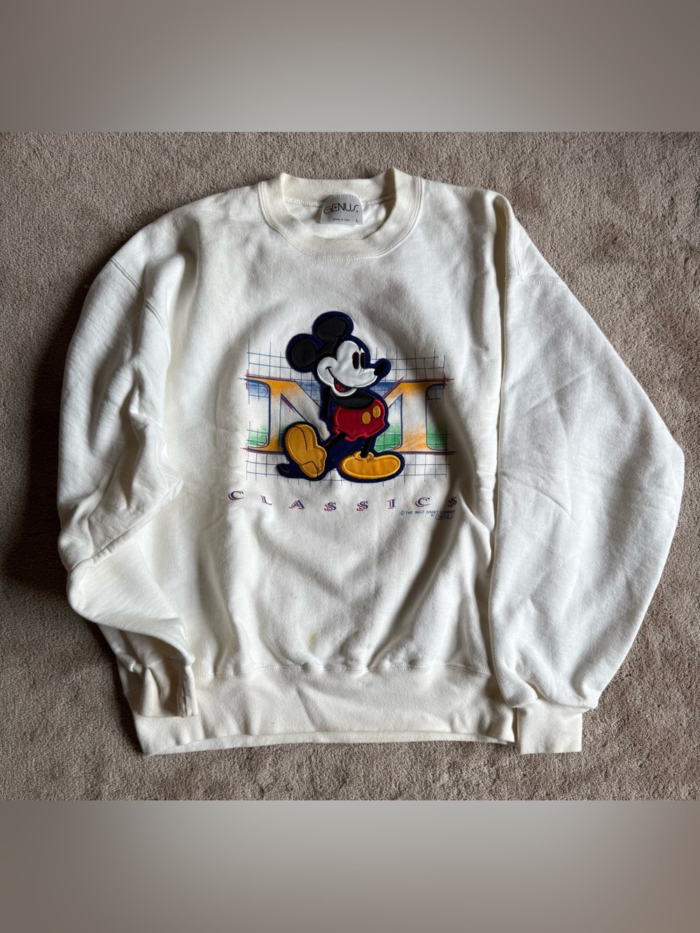 Vintage Mickey Crewneck Sweatshirt - White